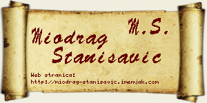 Miodrag Stanisavić vizit kartica
